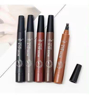 Eyebrow Pen with Pointed Tip Eyebrows Liquid Makeup Pencil Long Lasting Waterproof Fork Tip Eyebrow Tattoo Pen (Multicolor)